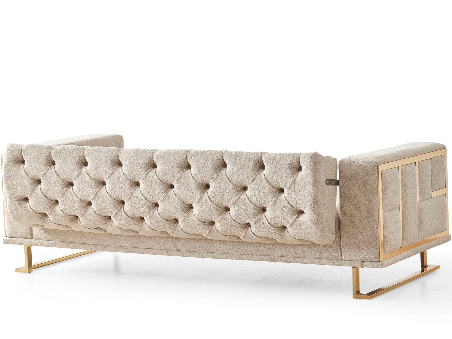 Turkish Puzzle Sofa Set - Light Cream