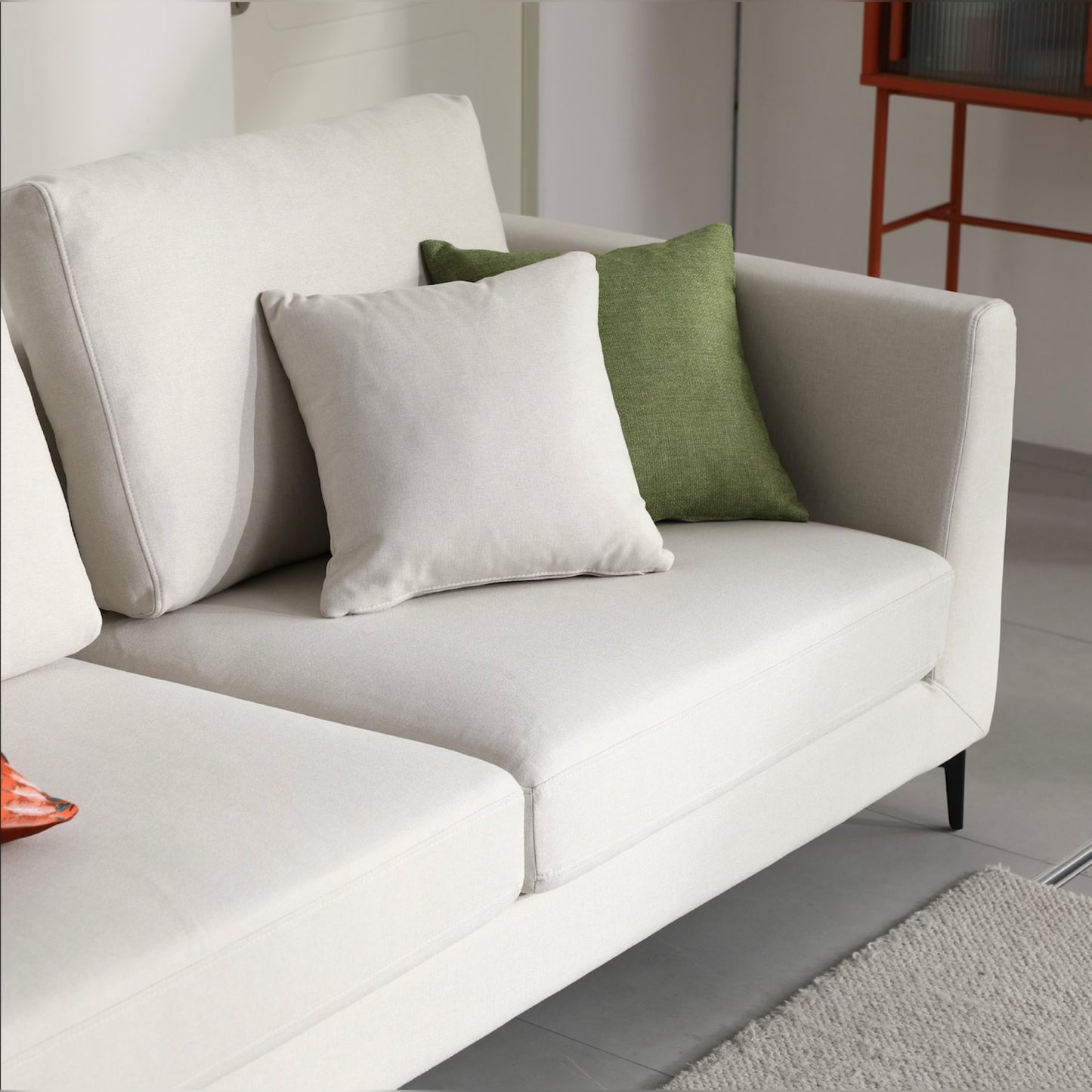 Mary Sectional Sofa Right Chaise - White