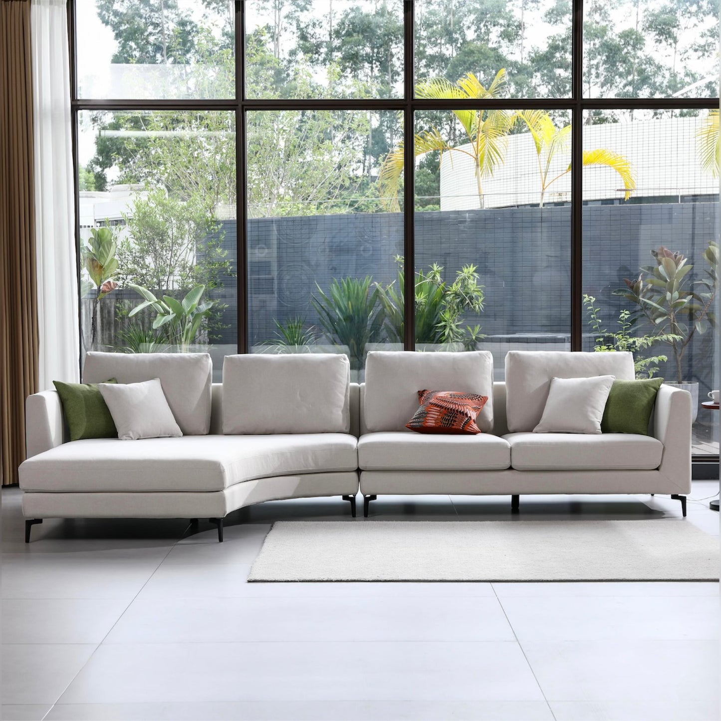 Mary Sectional Sofa Right Chaise - White