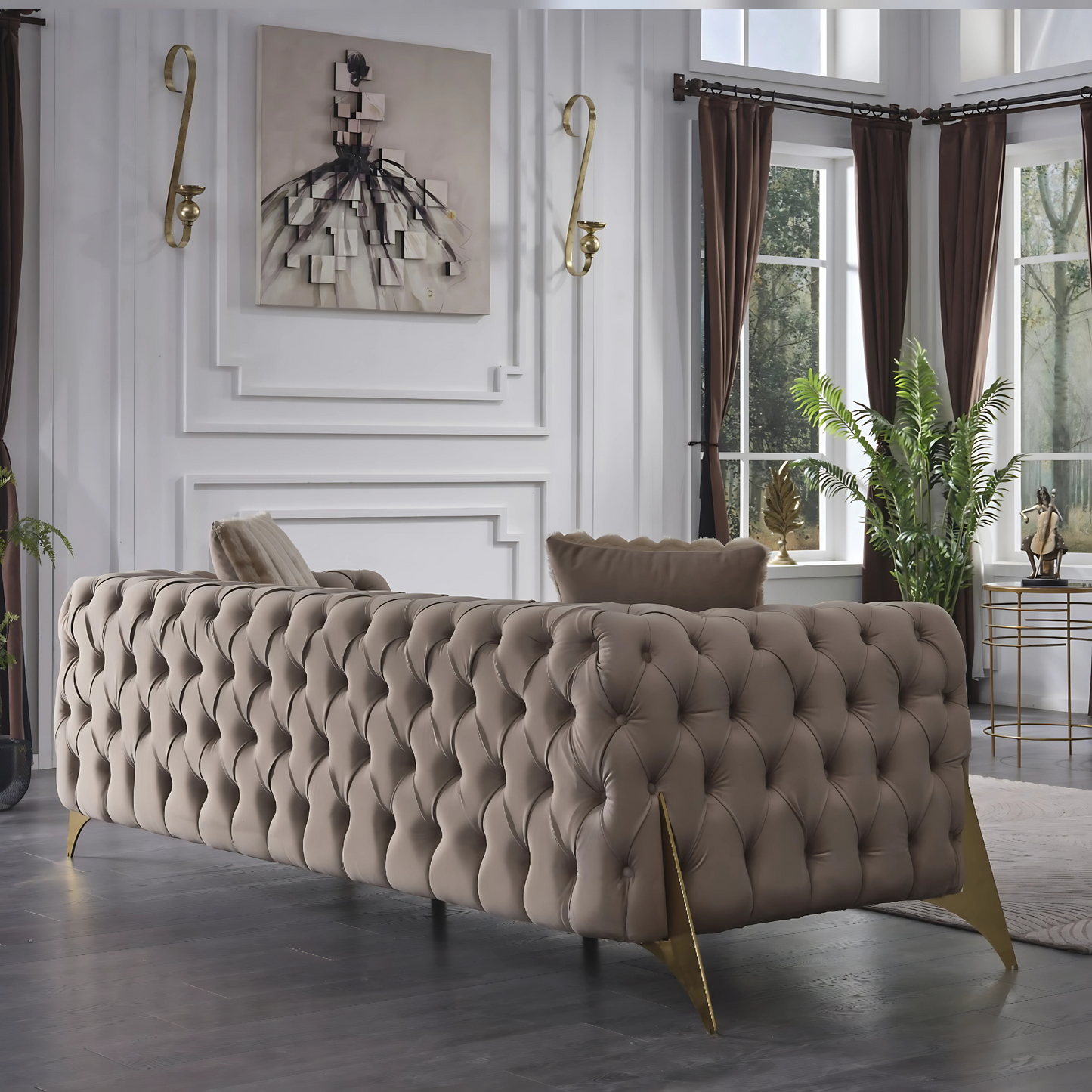 Marselle Sofa Set - Dark Cream