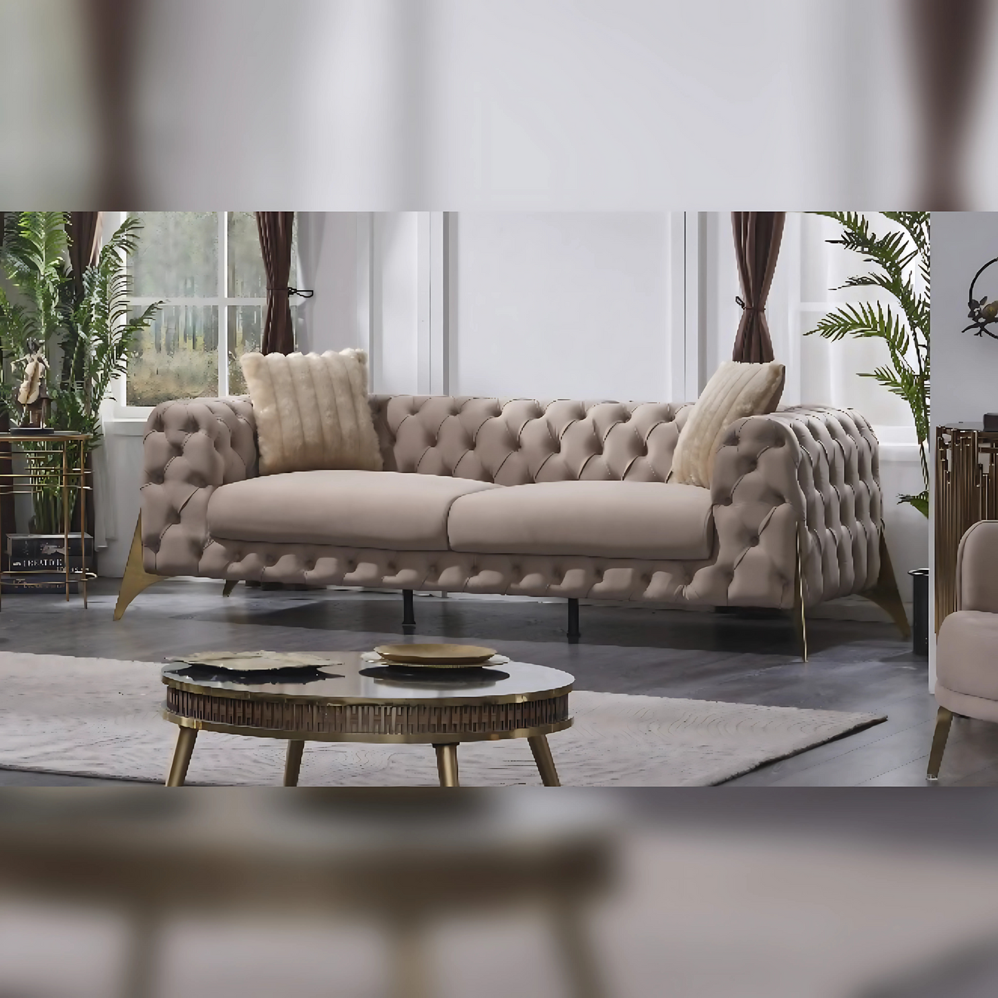 Marselle Sofa Set - Dark Cream