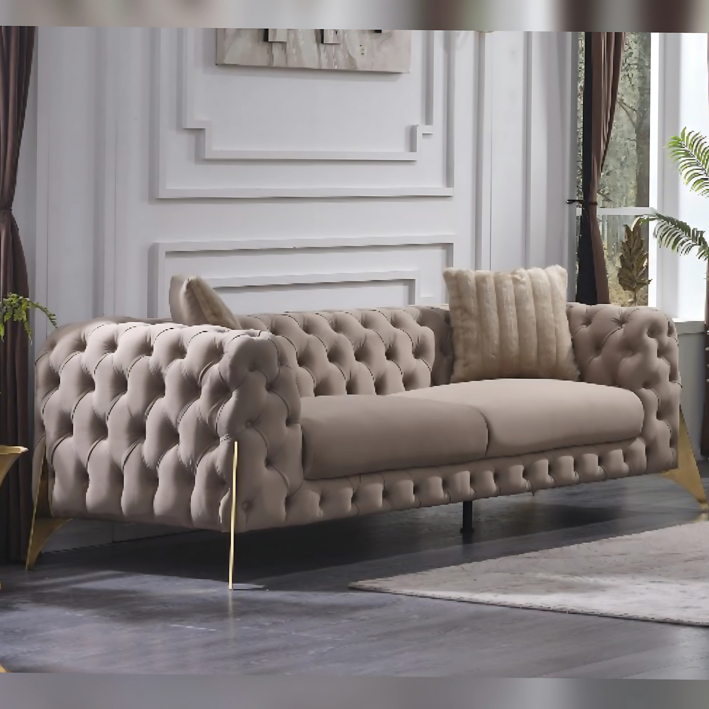 Marselle Sofa Set - Dark Cream