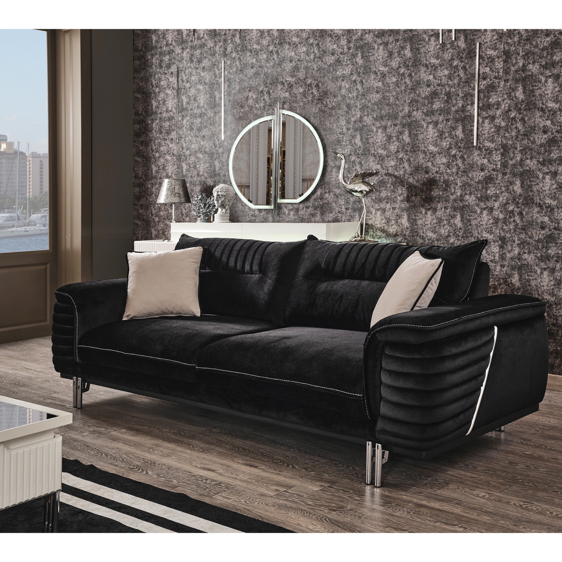 Eva Sofa - 3 seater Black