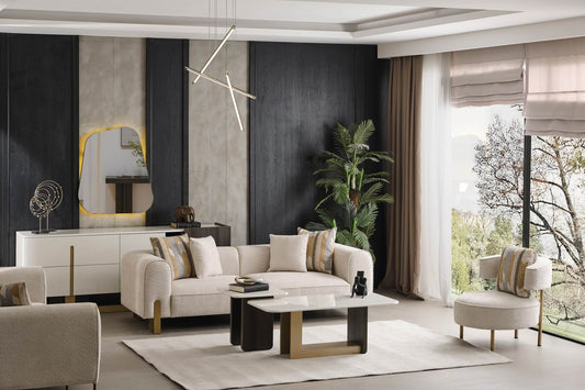 Buy Pedro Sofa Set in White -  Comfy Sofa Set