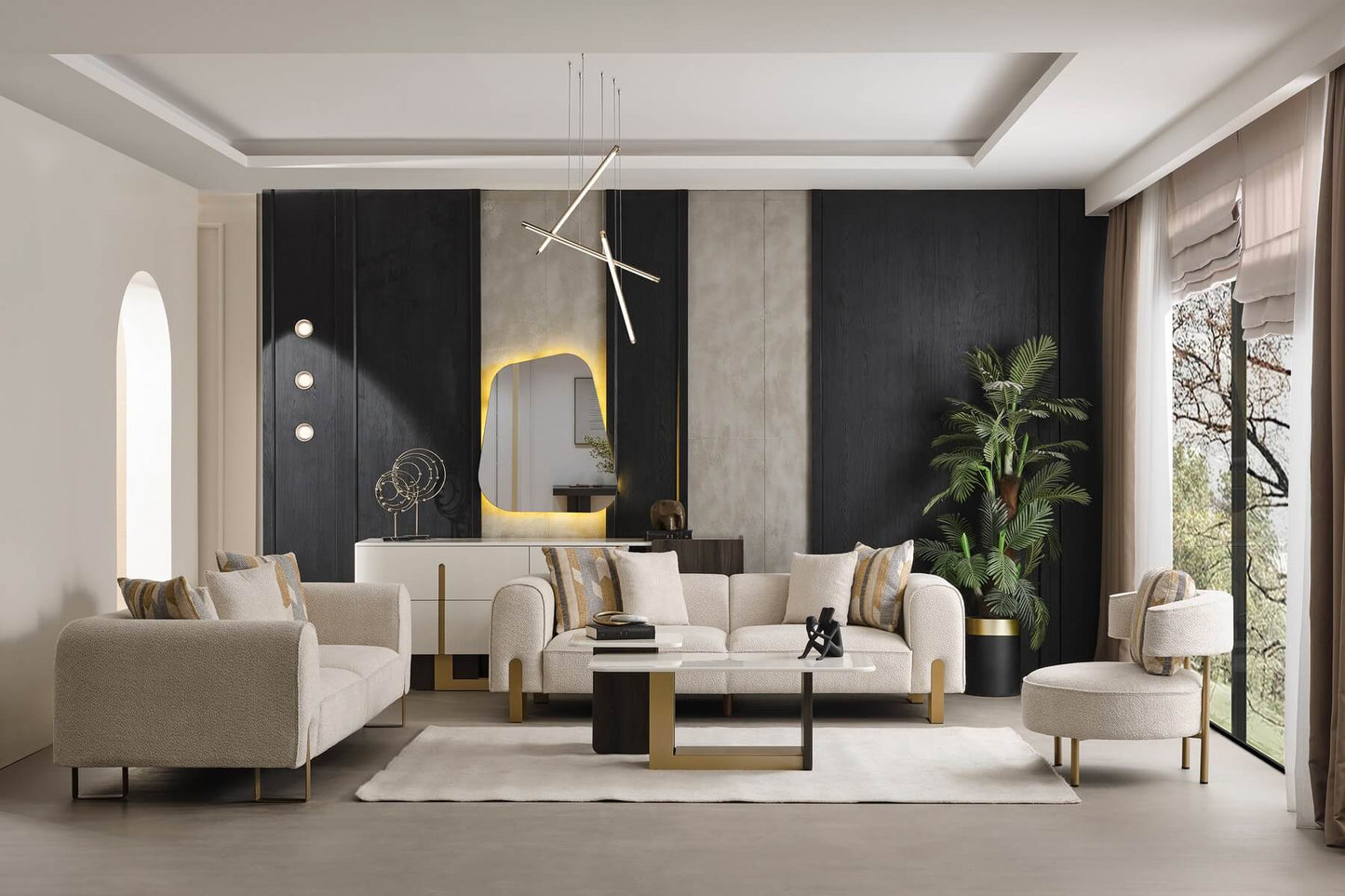 Buy Pedro Sofa Set in White -  Comfy Sofa Set