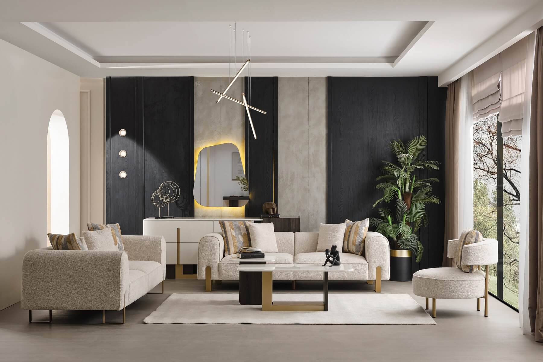 Buy Pedro Sofa Set in White -  Comfy Sofa Set