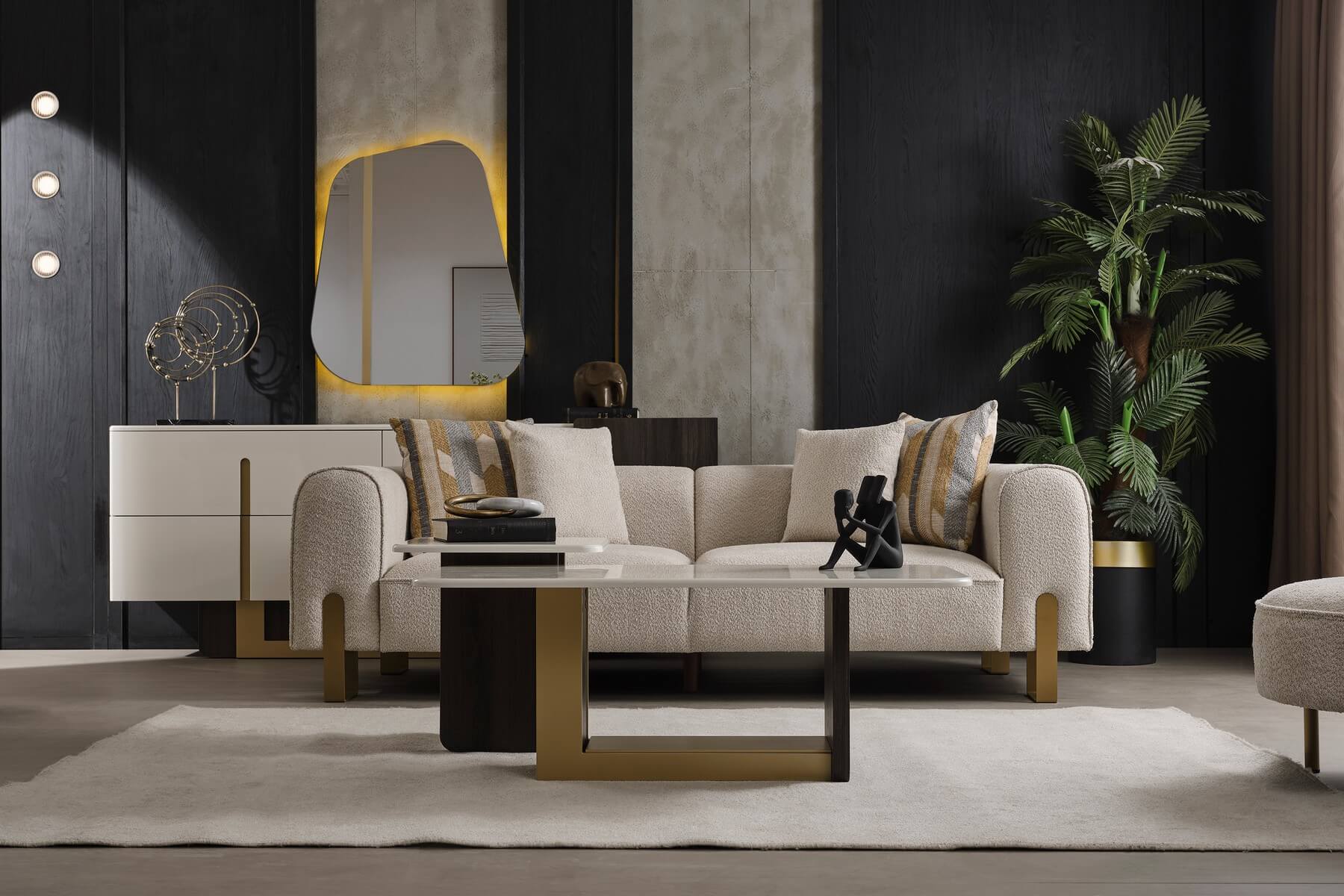 Buy Pedro Sofa Set in White -  Comfy Sofa Set