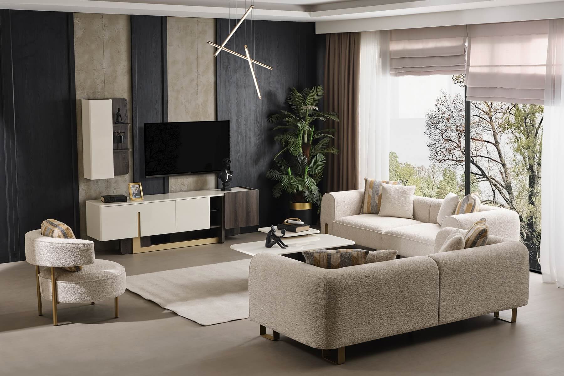 Buy Pedro Sofa Set in White -  Comfy Sofa Set