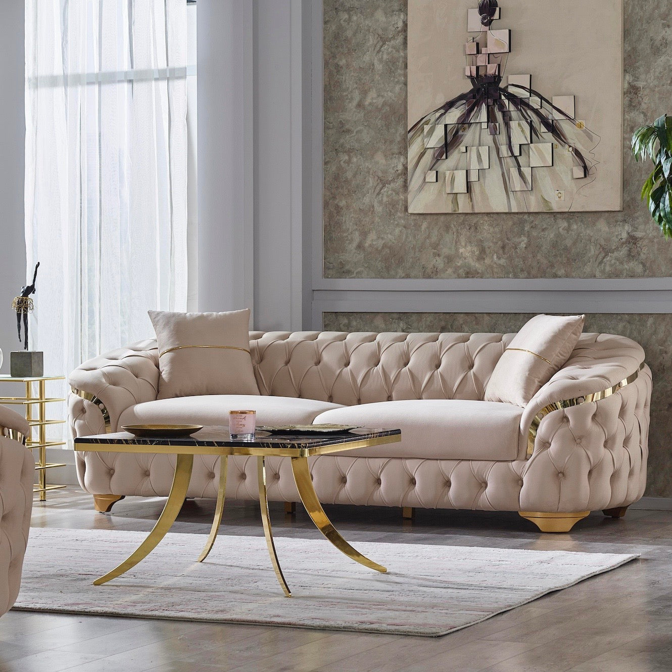 Artemis Sofa Set - Cream