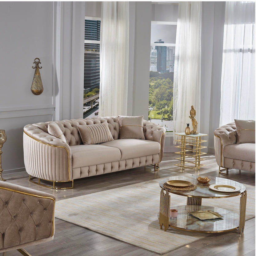 Buy Turkish Galata Sofa Set - Beige | FAFA Living