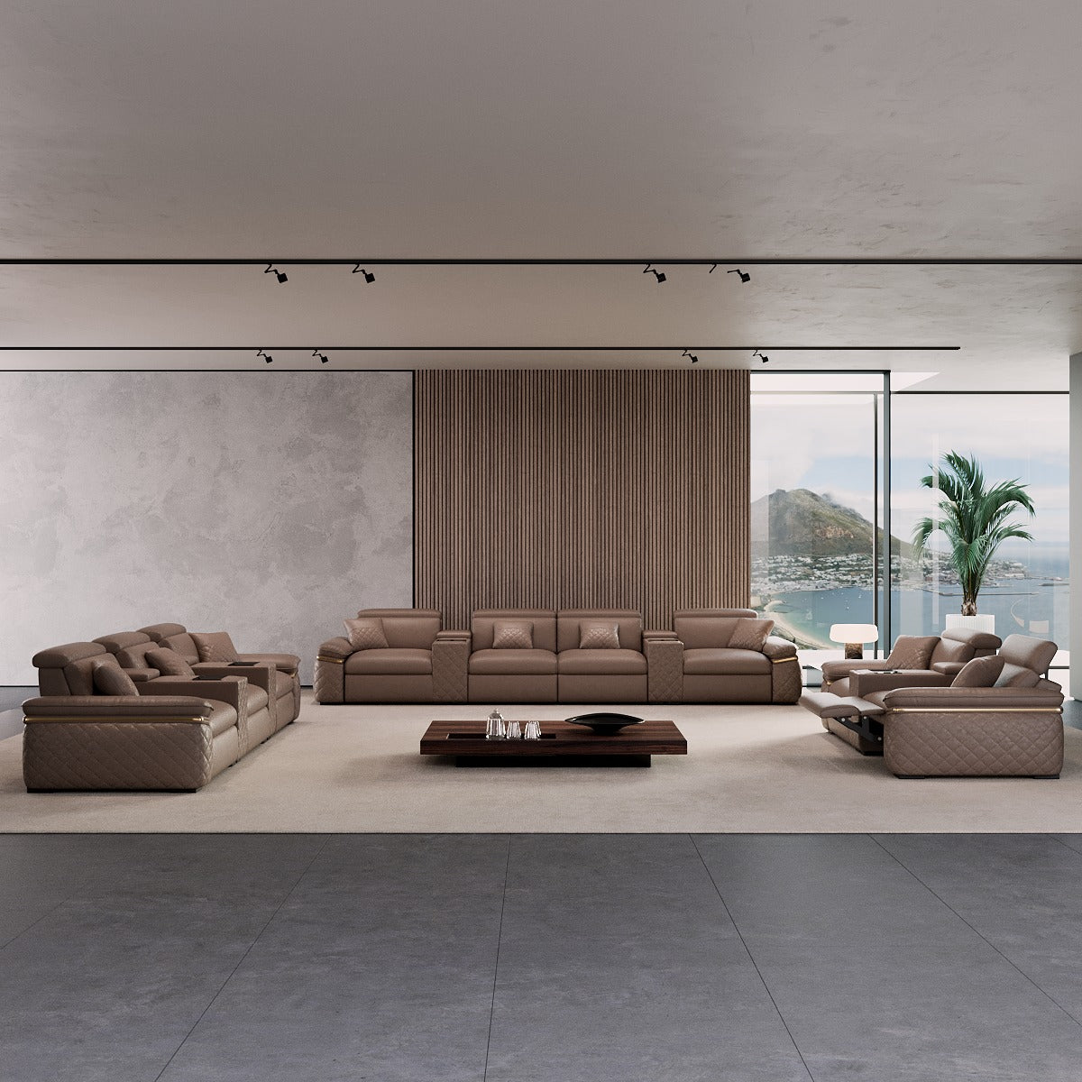 Celia Leather Theater Sofa