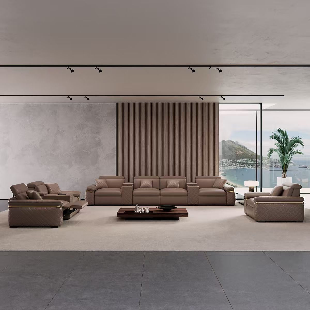 Celia Leather Theater Sofa