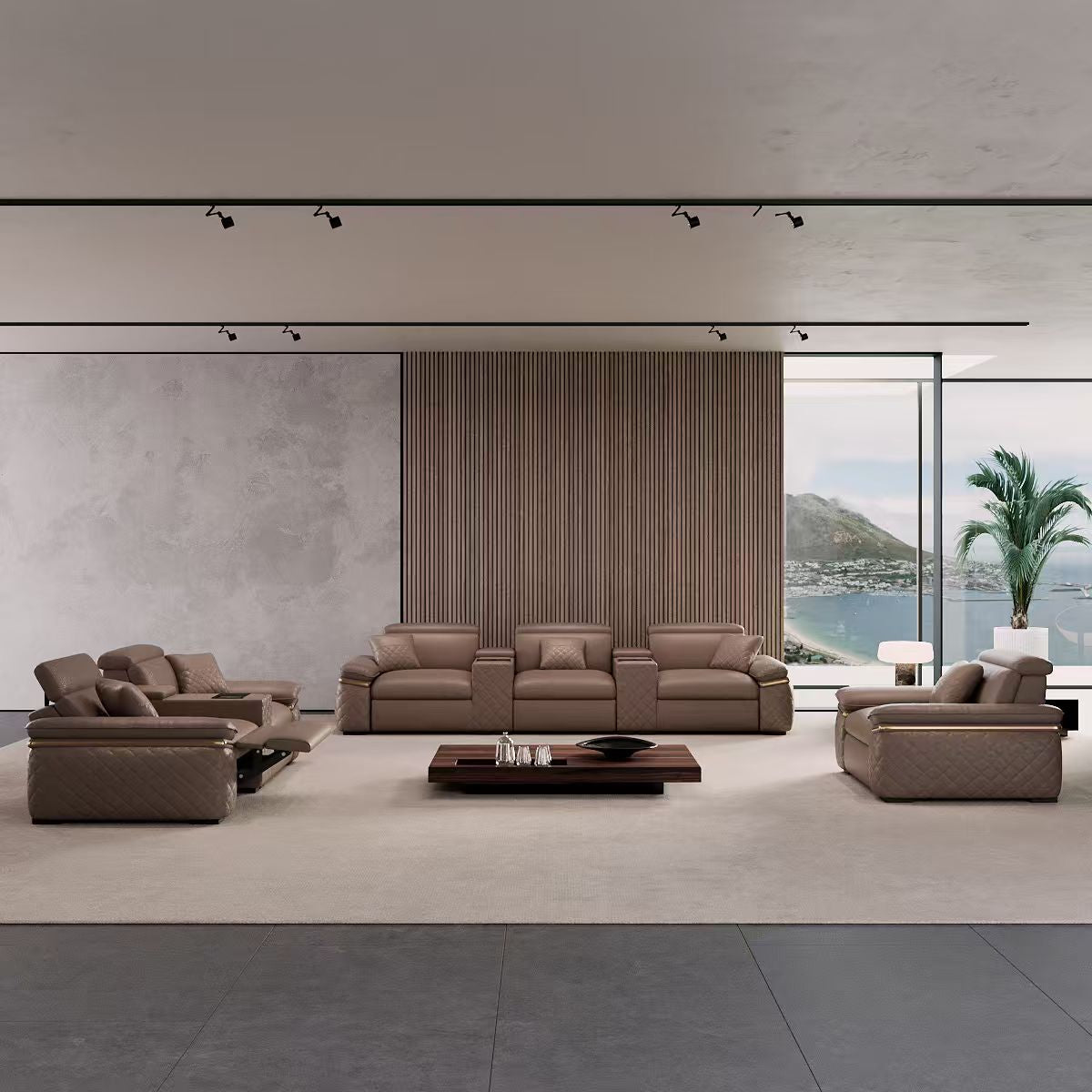Celia Leather Theater Sofa