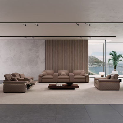 Celia Leather Theater Sofa