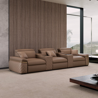 Celia Leather Theater Sofa