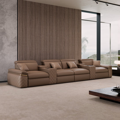 Celia Leather Theater Sofa