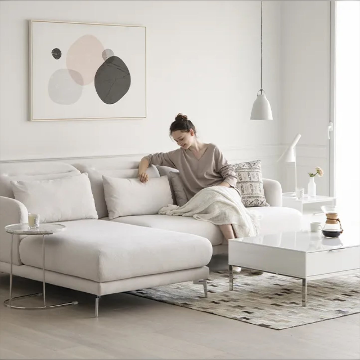 Noa Sectional Sofa - White