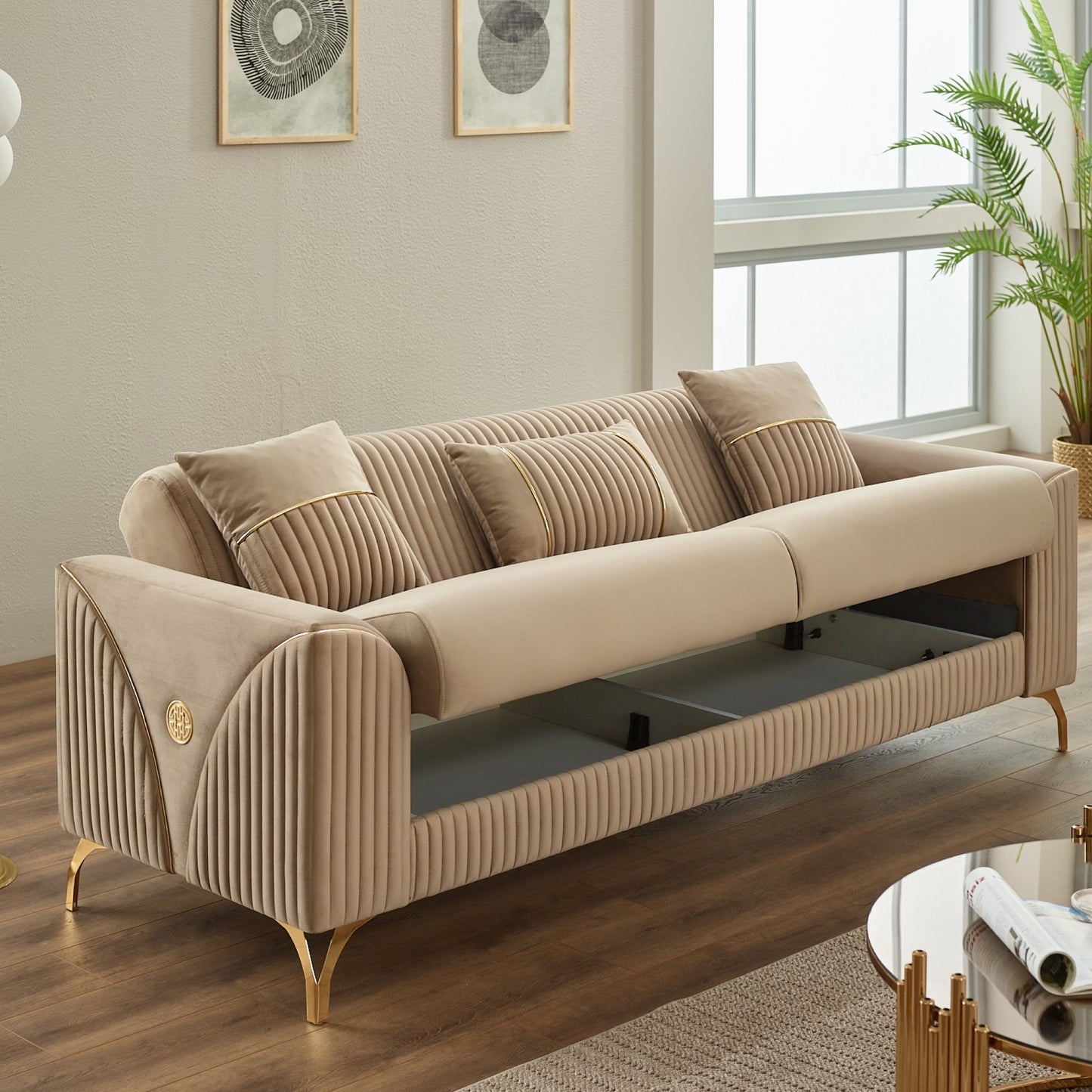 Turkish Urla Sofa - Beige