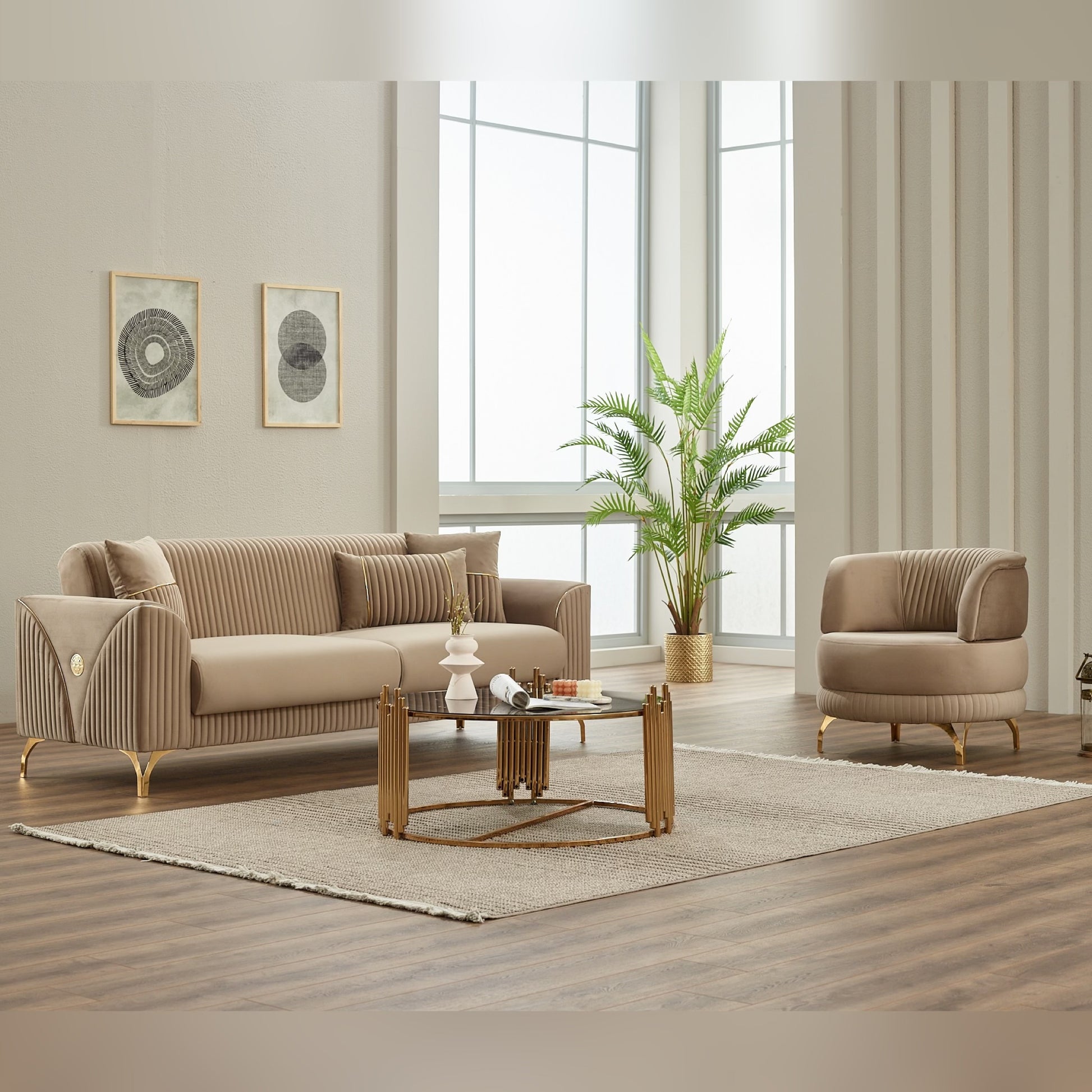 Turkish Urla Sofa - Beige