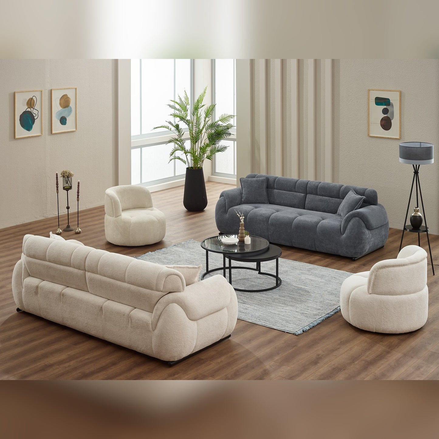 Turkish Genova Sofa - Off White