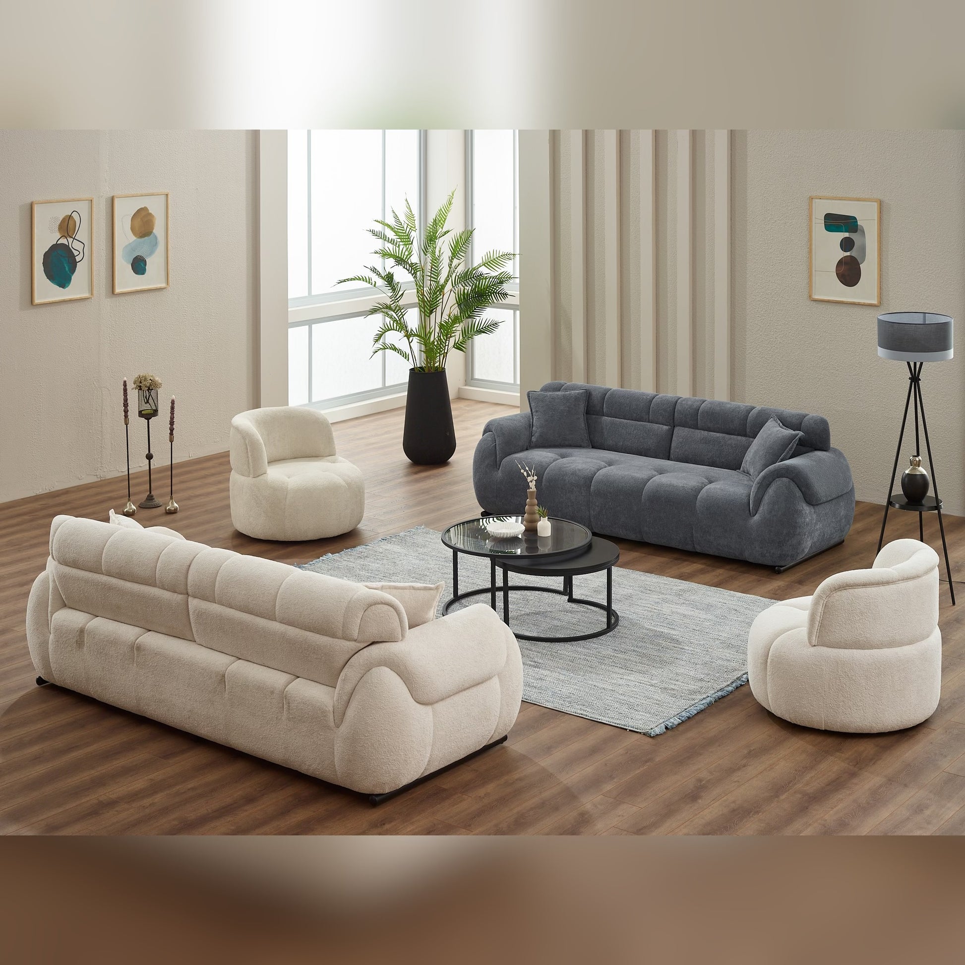 Turkish Genova Sofa - Off White