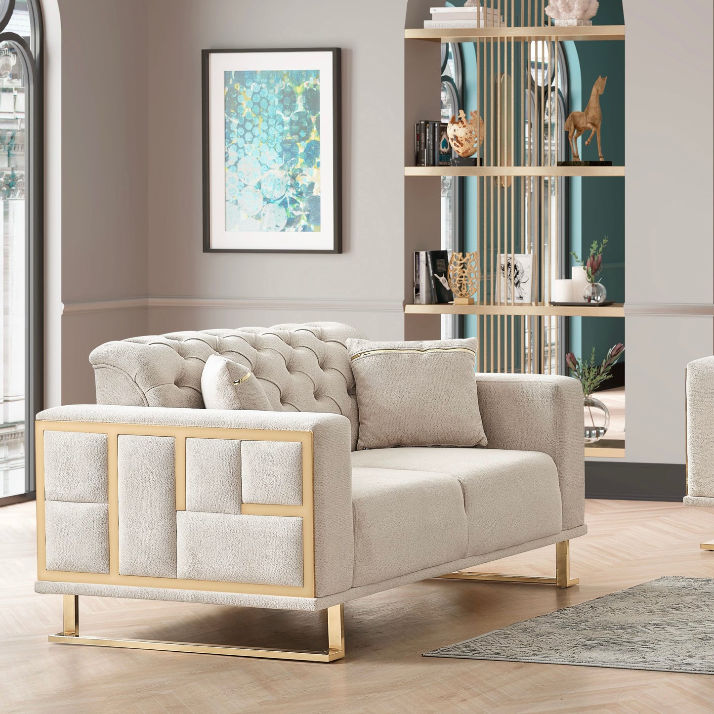 Puzzle Sofa Set - Light Cream