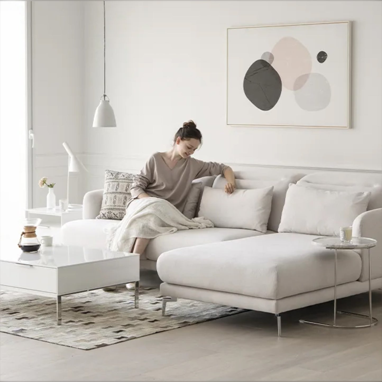 Noa Sectional Sofa - White