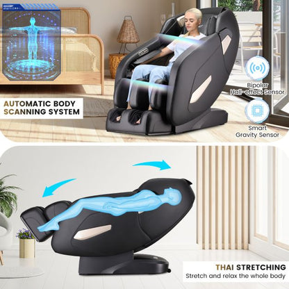 Zero Gravity Shiatsu SL Track Full Body Massage Chair with Airbags