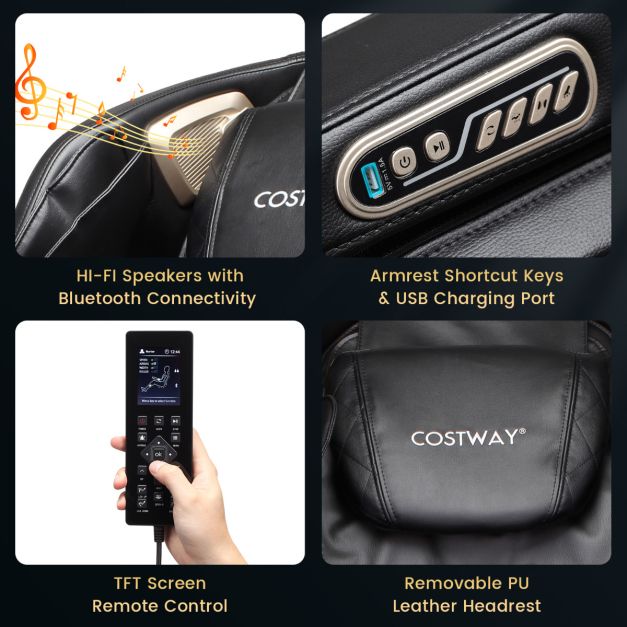 Zero Gravity Shiatsu SL Track Full Body Massage Chair with Airbags