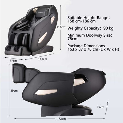 Zero Gravity Shiatsu SL Track Full Body Massage Chair with Airbags